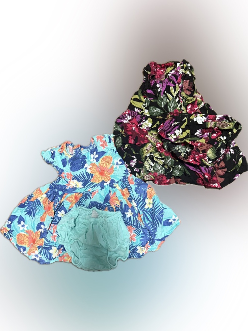 Baby Girls Tropical Sundress Sets with Bloomers (6-9 months)